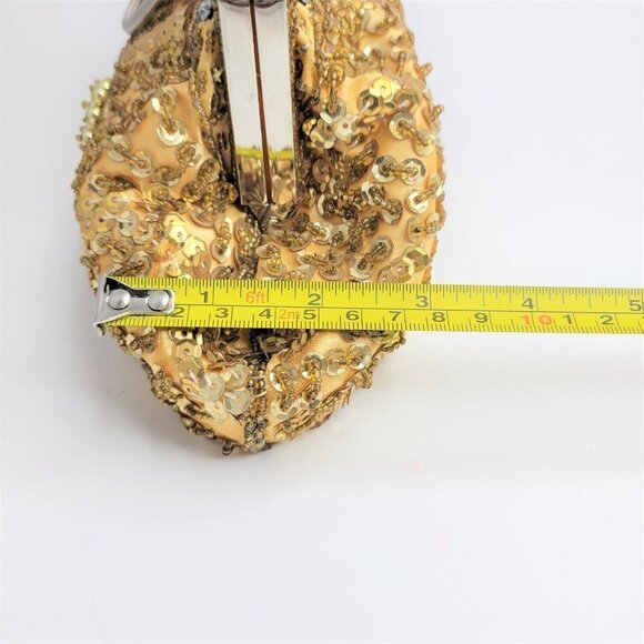 Gold Glitter Evening Clutch Purse - Picture 13 of 13